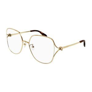 NEW ALEXANDER MCQUEEN EYEGLASSES AM0368O 002  WOMEN GOLD EYEWEAR